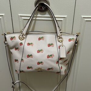 Coach Kacey Satchel with Strawberry Print Purse
